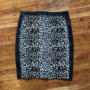 Club Monaco leopard print pencil skirt